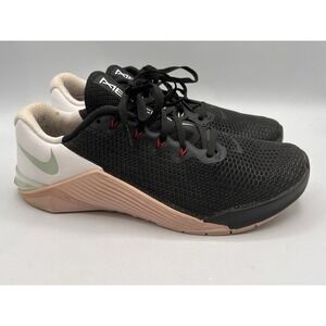 Nike Shoes Womens 9 Black Noble Red Metcon 5 Training Running AO2982-066